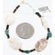 Certified Authentic Navajo .925 Sterling Silver GREEN WHITE Turquoise Native American Bracelet 371011552656