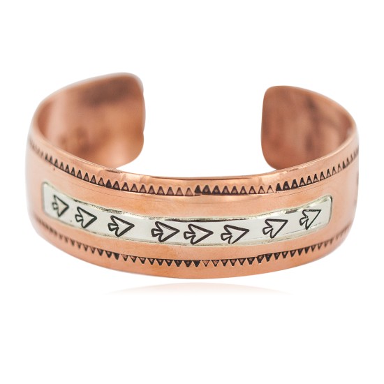 Certified Authentic Navajo .925 Sterling Silver Handmade Arrow head Native American Pure Copper Bracelet 92005-14 Certified Authentic Navajo .925 Sterling Silver Handmade Arrow head Native American Pure Copper Bracelet 92005-14