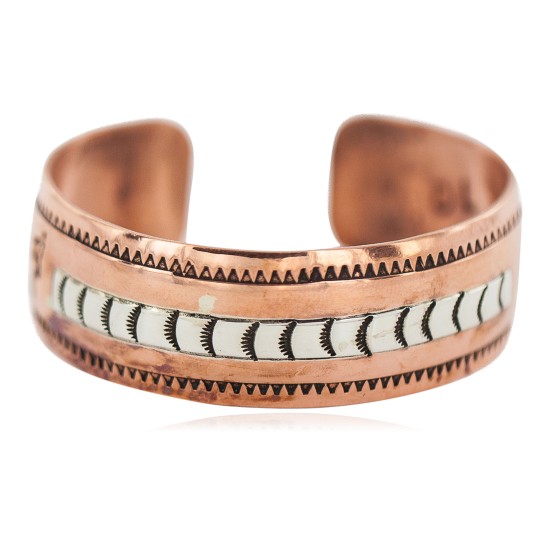 Certified Authentic Navajo .925 Sterling Silver Handmade Horse Native American Pure Copper Bracelet 92008