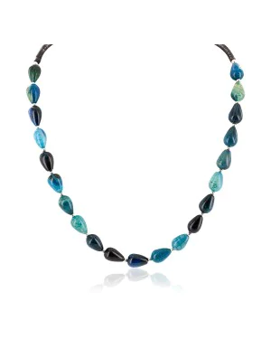 Certified Authentic Navajo .925 Sterling Silver Heishi Dyed Agate Native American Necklace 25310-2 Certified Authentic Navajo .925 Sterling Silver Heishi Dyed Agate Native American Necklace 25310-2