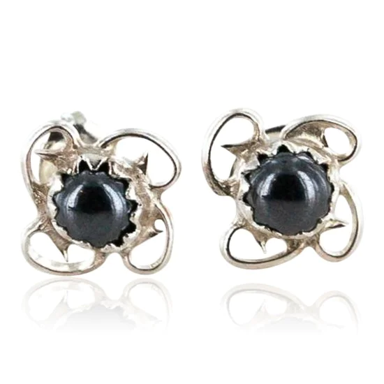 Certified Authentic Navajo .925 Sterling Silver Hematite Stud Native American Earrings 371131181916 Certified Authentic Navajo .925 Sterling Silver Hematite Stud Native American Earrings 371131181916