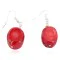Certified Authentic Navajo .925 Sterling Silver Hooks Coral Dangle Native American Earrings 18119-3