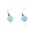 Certified Authentic Navajo .925 Sterling Silver Hooks Dangle Natural Blue Quartz Hematite Native American Earrings 18148-2