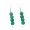 Certified Authentic Navajo .925 Sterling Silver Hooks Dangle Natural Jade Native American Earrings 18107-3