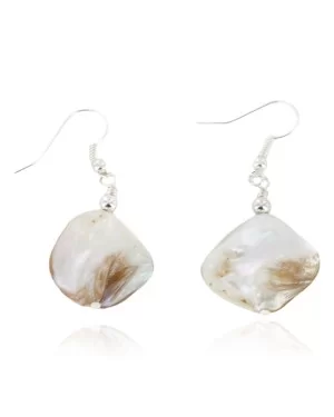 Certified Authentic Navajo .925 Sterling Silver Hooks Dangle Natural Mother of Pearl Native American Earrings 18107-4 Certified Authentic Navajo .925 Sterling Silver Hooks Dangle Natural Mother of Pearl Native American Earrings 18107-4