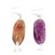 Certified Authentic Navajo .925 Sterling Silver Hooks Dyed Agate Dangle Native American Earrings 18119-2