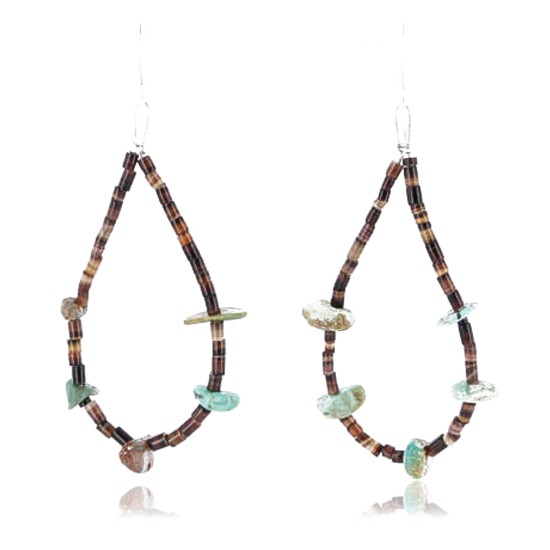 Certified Authentic Navajo .925 Sterling Silver Hooks Natural AJAX and Turquoise Native American Earrings 371001774076 Certified Authentic Navajo .925 Sterling Silver Hooks Natural AJAX and Turquoise Native American Earrings 371001774076