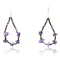 Certified Authentic Navajo .925 Sterling Silver Hooks Natural AMETHYST Hoop Native American Earrings 371008637999