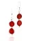 Certified Authentic Navajo .925 Sterling Silver Hooks Natural Coral Disks Native American Earrings 18073