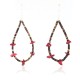 Certified Authentic Navajo .925 Sterling Silver Hooks Natural Coral Heishi Native American Earrings 390753803371