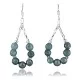Certified Authentic Navajo .925 Sterling Silver Hooks Natural Dark Blue Quartz Native American Earrings 370964454294