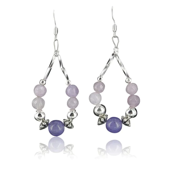 Certified Authentic Navajo .925 Sterling Silver Hooks Natural Pink Purple Quartz Native American Earrings 390726441130 Certified Authentic Navajo .925 Sterling Silver Hooks Natural Pink Purple Quartz Native American Earrings 390726441130