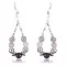 Certified Authentic Navajo .925 Sterling Silver Hooks Natural Pink Quartz and Sugilite Native American Earrings 390728583087