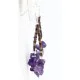 Certified Authentic Navajo .925 Sterling Silver Hooks Natural PURE AMETHYST HEISHI HOOP Native American Earrings 371014474463