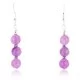 Certified Authentic Navajo .925 Sterling Silver Hooks Natural Purple Agate Native American Earrings 390758056775