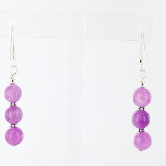 Certified Authentic Navajo .925 Sterling Silver Hooks Natural Purple Agate Native American Earrings 390758056775 Certified Authentic Navajo .925 Sterling Silver Hooks Natural Purple Agate Native American Earrings 390758056775