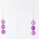 Certified Authentic Navajo .925 Sterling Silver Hooks Natural Purple Agate Native American Earrings 390758056775