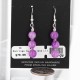 Certified Authentic Navajo .925 Sterling Silver Hooks Natural Purple Agate Native American Earrings 390758056775