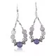 Certified Authentic Navajo .925 Sterling Silver Hooks Natural Quartz Sugilite Native American Earrings 370967653029
