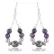 Certified Authentic Navajo .925 Sterling Silver Hooks Natural Sugilite Amethyst Earring Native American Earrings 390722893204