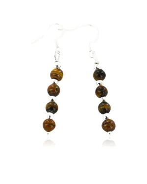 Certified Authentic Navajo .925 Sterling Silver Hooks Natural Tigers Eye Native American Earrings 18097-3 Certified Authentic Navajo .925 Sterling Silver Hooks Natural Tigers Eye Native American Earrings 18097-3