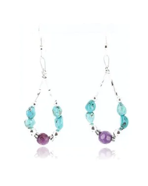 Certified Authentic Navajo .925 Sterling Silver Hooks Natural Turquoise Agate Native American Earrings 371047650254 Certified Authentic Navajo .925 Sterling Silver Hooks Natural Turquoise Agate Native American Earrings 371047650254