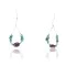 Certified Authentic Navajo .925 Sterling Silver Hooks Natural Turquoise Amethyst Native American Earrings 371057556188