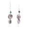 Certified Authentic Navajo .925 Sterling Silver Hooks Natural Turquoise Amethyst Native American Earrings 390813107762