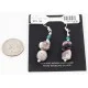 Certified Authentic Navajo .925 Sterling Silver Hooks Natural Turquoise Amethyst Native American Earrings 390813107762