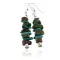 Certified Authentic Navajo .925 Sterling Silver Hooks Natural Turquoise and JASPER Native American Earrings 18062