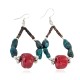 Certified Authentic Navajo .925 Sterling Silver Hooks Natural Turquoise CORAL Native American Earrings 18102-3 Certified Authentic Navajo .925 Sterling Silver Hooks Natural Turquoise CORAL Native American Earrings 18102-3