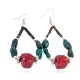 Certified Authentic Navajo .925 Sterling Silver Hooks Natural Turquoise CORAL Native American Earrings 18102-3 Certified Authentic Navajo .925 Sterling Silver Hooks Natural Turquoise CORAL Native American Earrings 18102-3