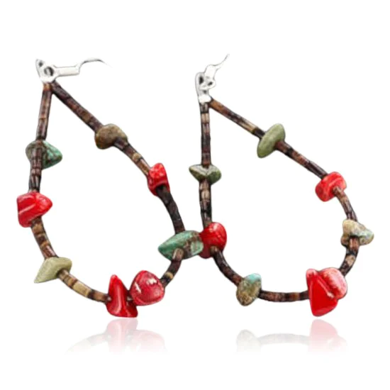 Certified Authentic Navajo .925 Sterling Silver Hooks Natural Turquoise CORAL Native American Earrings 371016839888 Certified Authentic Navajo .925 Sterling Silver Hooks Natural Turquoise CORAL Native American Earrings 371016839888