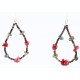Certified Authentic Navajo .925 Sterling Silver Hooks Natural Turquoise CORAL Native American Earrings 371016839888