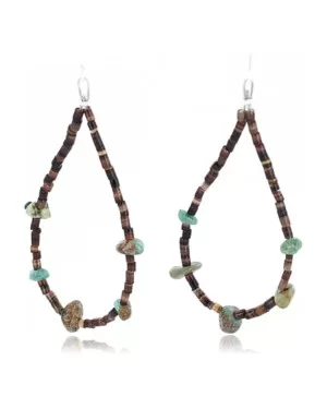 Certified Authentic Navajo .925 Sterling Silver Hooks Natural Turquoise HEISHI LOOP Native American Earrings 371019567081 Certified Authentic Navajo .925 Sterling Silver Hooks Natural Turquoise HEISHI LOOP Native American Earrings 371019567081