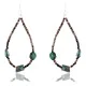 Certified Authentic Navajo .925 Sterling Silver Hooks Natural Turquoise Heishi Native American Earrings 370994312009