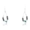Certified Authentic Navajo .925 Sterling Silver Hooks Natural Turquoise Hematite Native American Earrings 371037382848