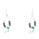 Certified Authentic Navajo .925 Sterling Silver Hooks Natural Turquoise Hematite Native American Earrings 371037382848 Certified Authentic Navajo .925 Sterling Silver Hooks Natural Turquoise Hematite Native American Earrings 371037382848