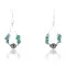 Certified Authentic Navajo .925 Sterling Silver Hooks Natural Turquoise Hematite Native American Earrings 371041667815