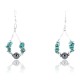 Certified Authentic Navajo .925 Sterling Silver Hooks Natural Turquoise Hematite Native American Earrings 371041667815