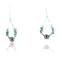 Certified Authentic Navajo .925 Sterling Silver Hooks Natural Turquoise Hematite Native American Earrings 390828966819