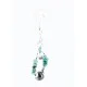 Certified Authentic Navajo .925 Sterling Silver Hooks Natural Turquoise Hematite Native American Earrings 390828966819
