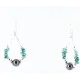 Certified Authentic Navajo .925 Sterling Silver Hooks Natural Turquoise Hematite Native American Earrings 390828966819