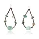 Certified Authentic Navajo .925 Sterling Silver Hooks Natural Turquoise Jade Native American Earrings 390762726308