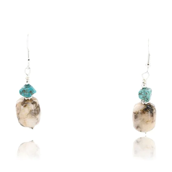 Certified Authentic Navajo .925 Sterling Silver Hooks Natural Turquoise Jasper Native American Earrings 371013463046 Certified Authentic Navajo .925 Sterling Silver Hooks Natural Turquoise Jasper Native American Earrings 371013463046