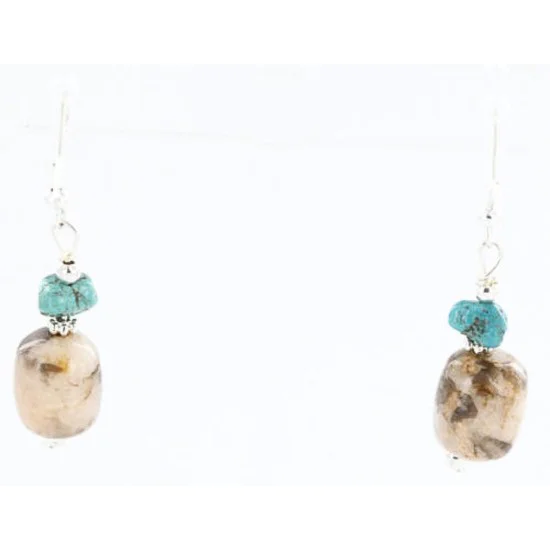 Certified Authentic Navajo .925 Sterling Silver Hooks Natural Turquoise Jasper Native American Earrings 371013463046 Certified Authentic Navajo .925 Sterling Silver Hooks Natural Turquoise Jasper Native American Earrings 371013463046