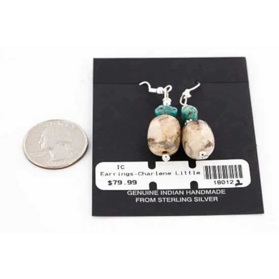 Certified Authentic Navajo .925 Sterling Silver Hooks Natural Turquoise Jasper Native American Earrings 371013463046 Certified Authentic Navajo .925 Sterling Silver Hooks Natural Turquoise Jasper Native American Earrings 371013463046
