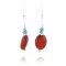 Certified Authentic Navajo .925 Sterling Silver Hooks Natural Turquoise Jasper Native American Earrings 371014404866