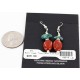 Certified Authentic Navajo .925 Sterling Silver Hooks Natural Turquoise Jasper Native American Earrings 390783958939