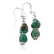 Certified Authentic Navajo .925 Sterling Silver Hooks Natural Turquoise Native American Earrings 18066